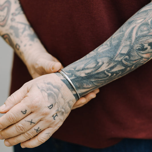 Ανδρικό ατσάλινο βραχιόλι χειροπέδα Cuff Delgado