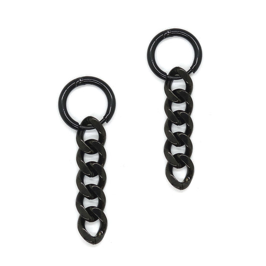 Chain Earrings (Black)