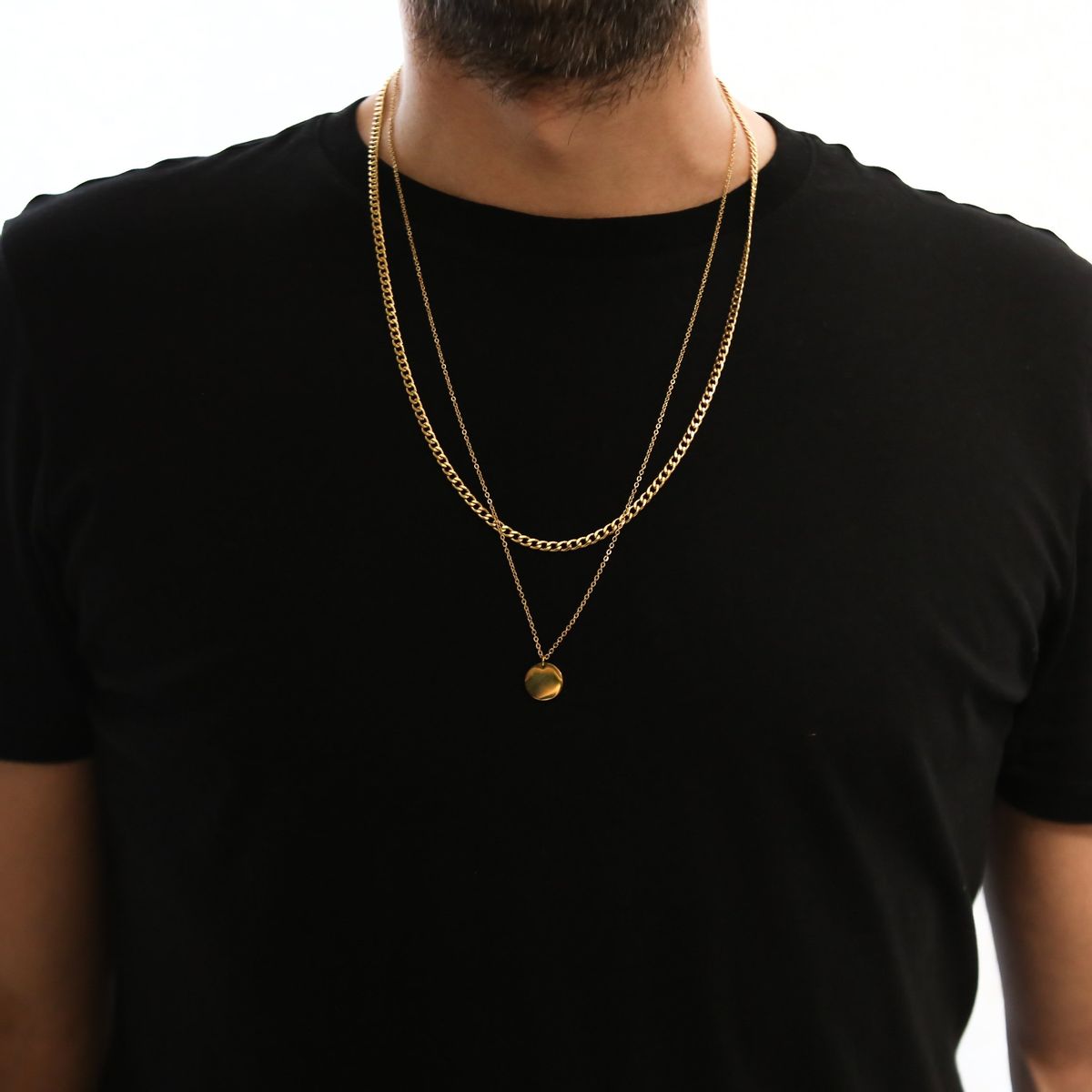 Dot Double Chain (Gold)