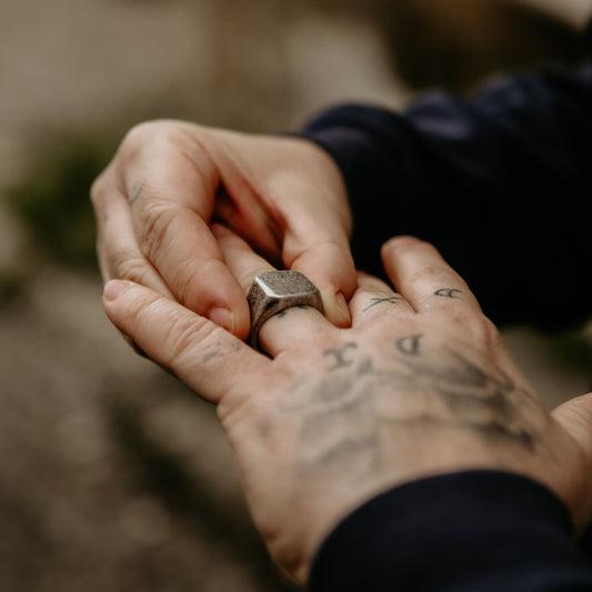 Ανδρικό ατσάλινο δαχτυλίδι Viejo