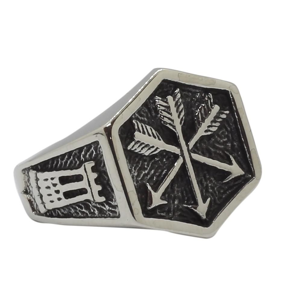 Men's steel ring Arrow