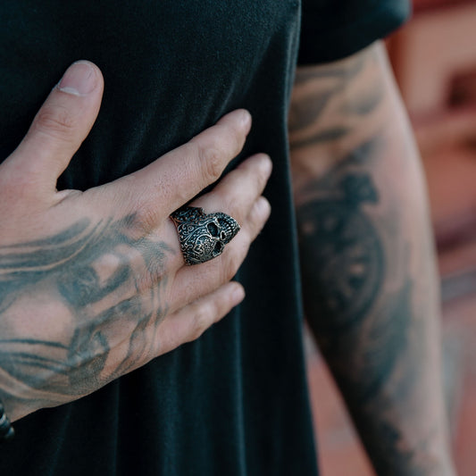 Ανδρικό ατσάλινο δαχτυλίδι Skull