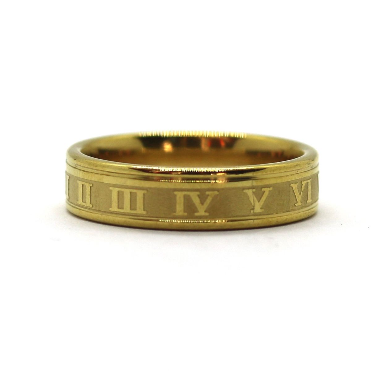Men's gold steel ring Hora