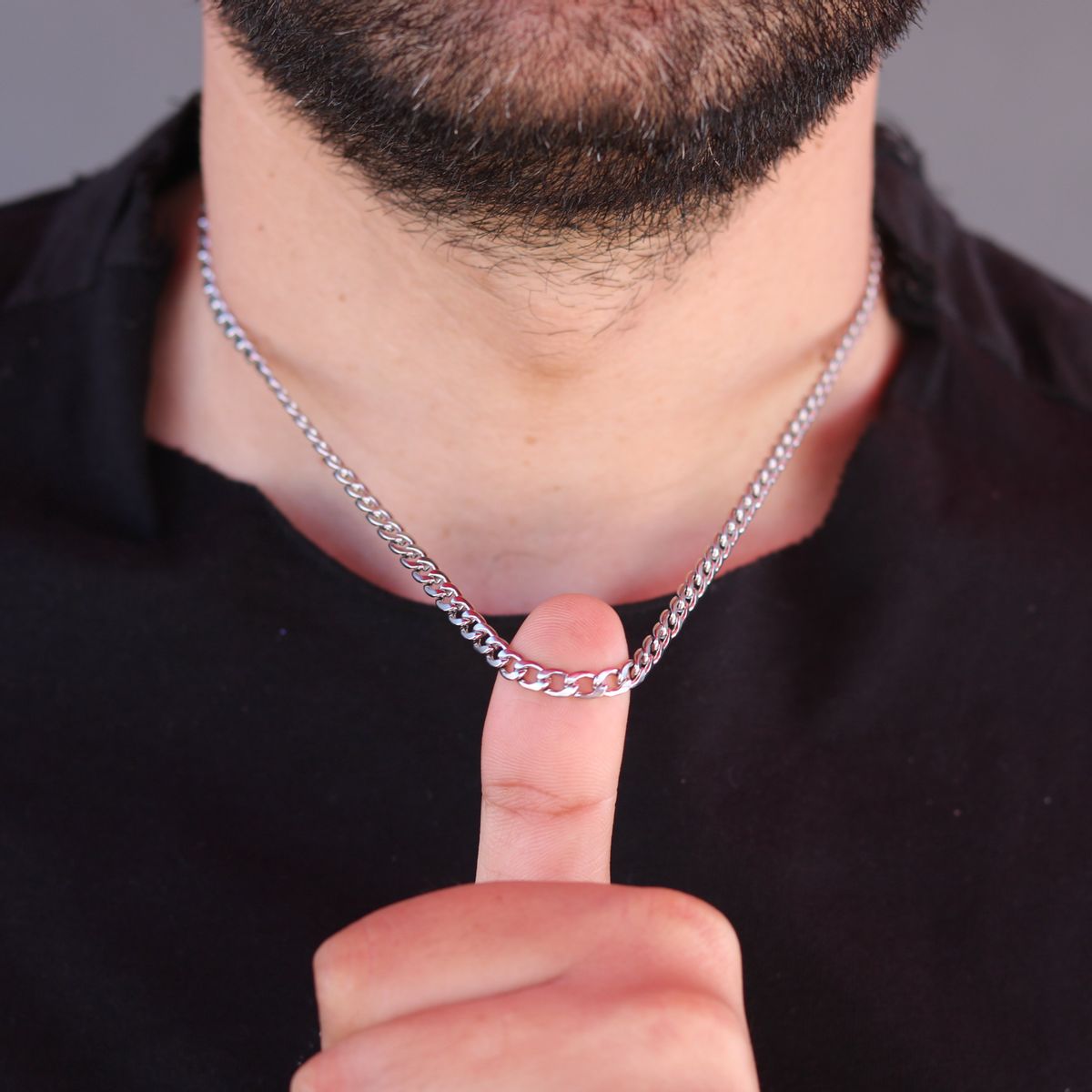 Hip Hop Chain Silver (4mm)
