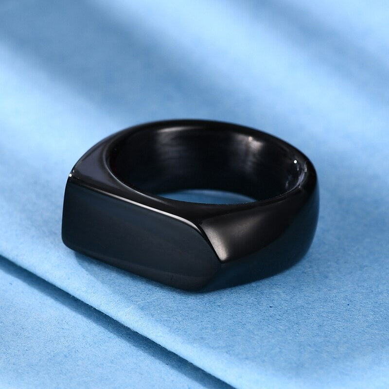 Ανδρικό ατσάλινο δαχτυλίδι Dedo (Black)