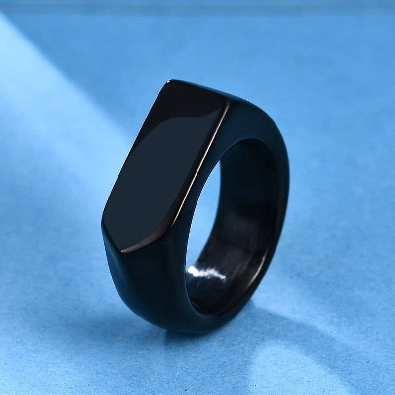 Ανδρικό ατσάλινο δαχτυλίδι Dedo (Black)