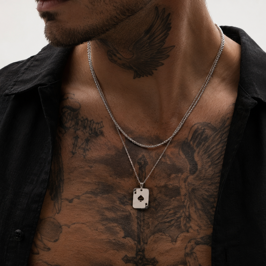 Ace Double Chain (Silver)