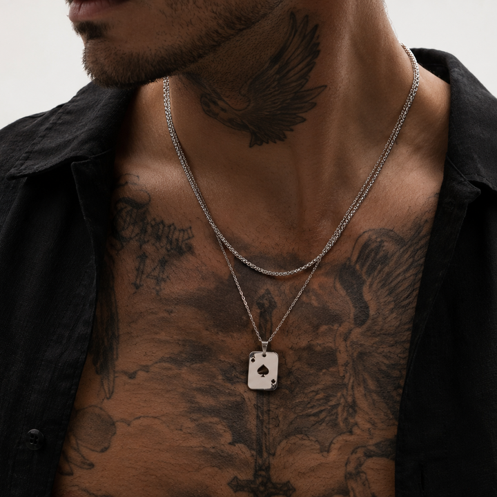 Ace Double Chain (Silver)