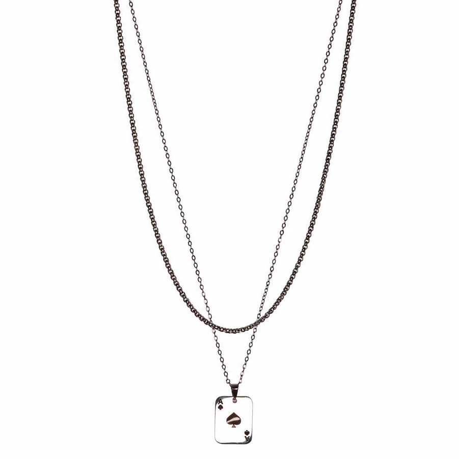 Ace Double Chain (Silver)