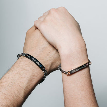 King &amp; Queen Set (Black &amp; Rose Gold)