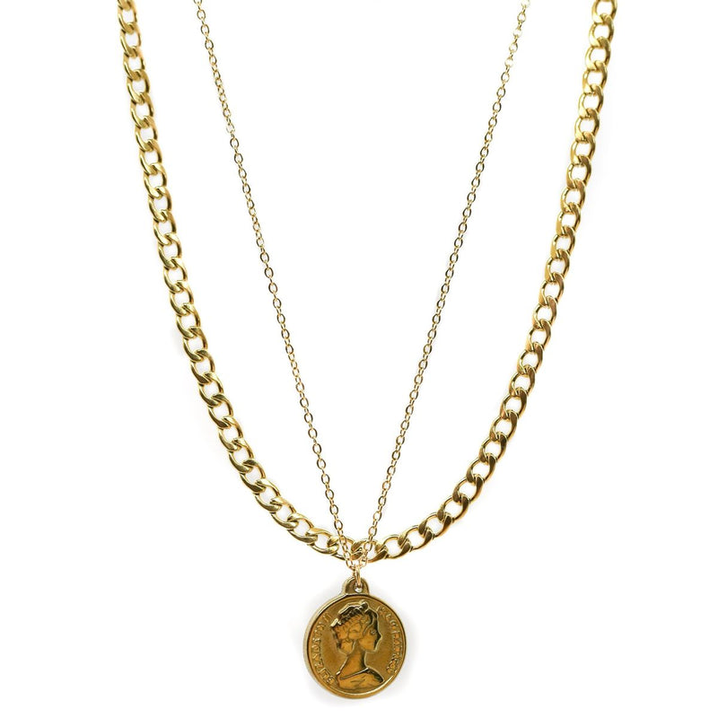 Coin Double Chain (Gold)