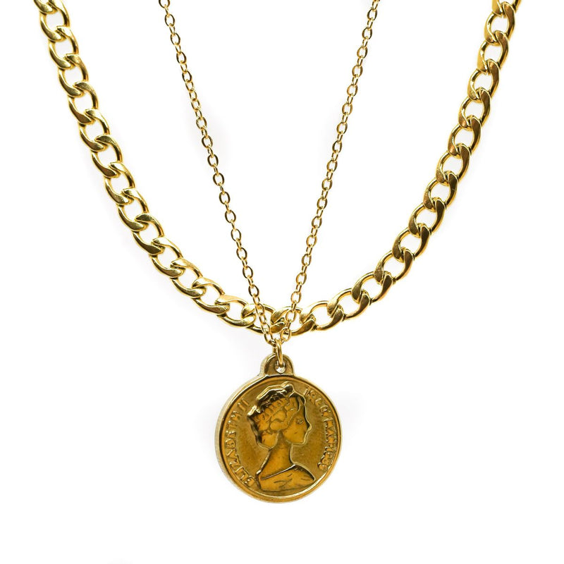 Coin Double Chain (Gold)