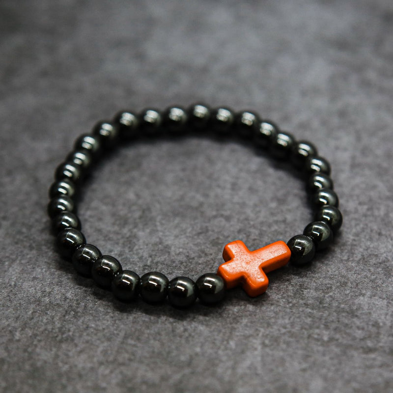 Cross Hematite (Black-Orange)