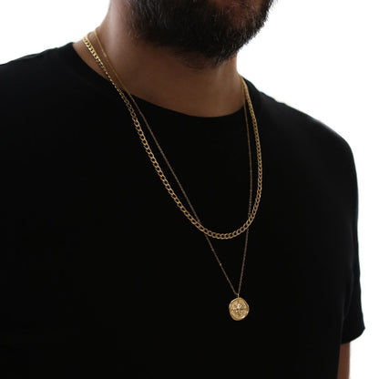 Compass Double Chain (Gold)