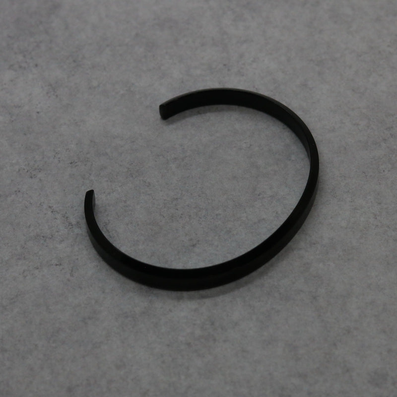 Cuff Black 6mm (Stainless)