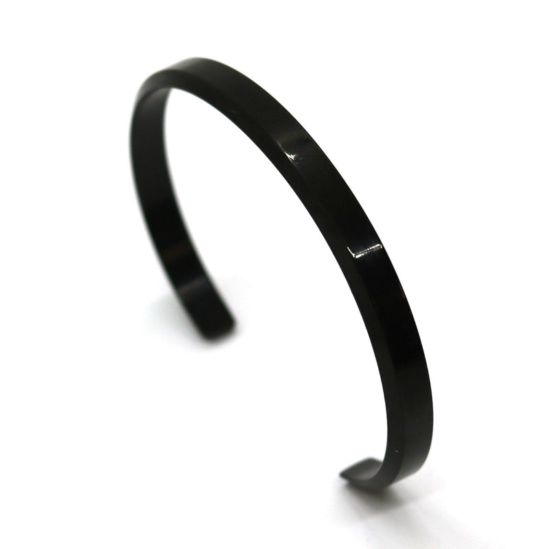 Cuff Black 6mm (Stainless)