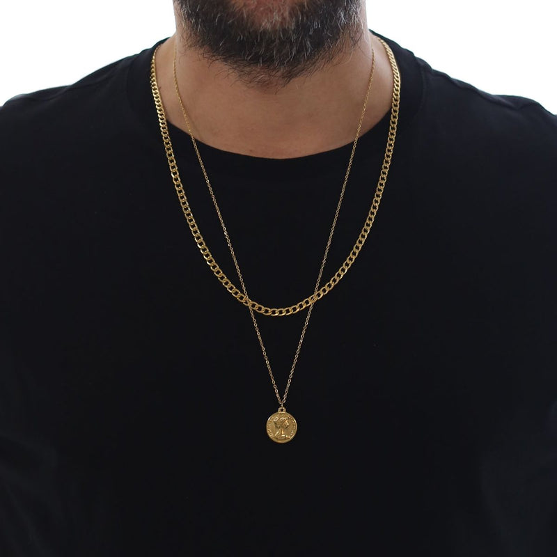 Coin Double Chain (Gold)