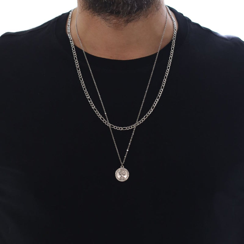 Coin Double Chain (Silver)