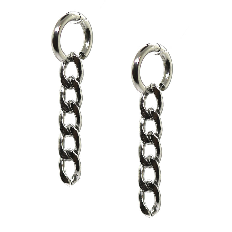 Chain Earrings (Silver)