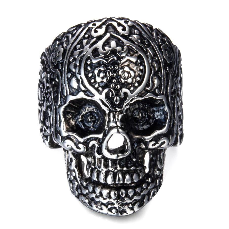 Ανδρικό ατσάλινο δαχτυλίδι Skull