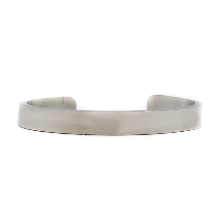 Solid Cuff 8mm ασημί ανδρικό ατσάλινο cuff βραχιόλι από ανοξείδωτο ατσάλι 316L