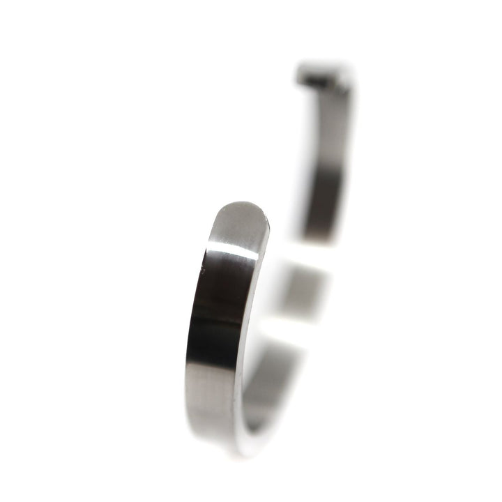 Solid Cuff 8mm ασημί ανδρικό ατσάλινο cuff βραχιόλι από ανοξείδωτο ατσάλι 316L